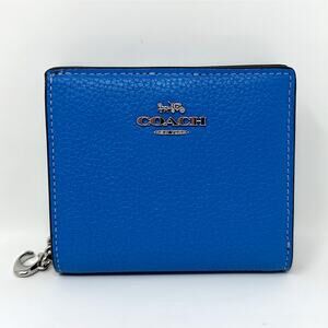 Coach Snap Wallet in Racer Blue Leather C2862
